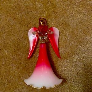 Glass Angel with gold accent trim